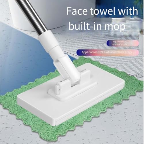 2026 Hands Free Flat Mops for Floor Cleaning with Reusable Cloths,Hands Free Multi Purpose Flat Mop,Lazy Cloth Changing Mini Mop Wet and Dry No-Touch Disposable for Hardwood, Tile, Marble (2SET) - color: 2set