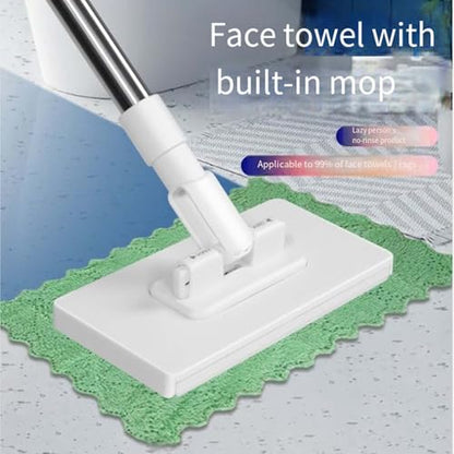 2026 Hands Free Flat Mops for Floor Cleaning with Reusable Cloths,Hands Free Multi Purpose Flat Mop,Lazy Cloth Changing Mini Mop Wet and Dry No-Touch Disposable for Hardwood, Tile, Marble (1SET) - color: 1set