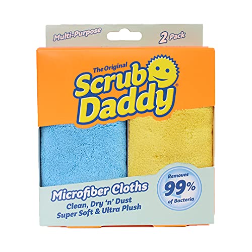 Scrab Daddy Microfibre Cloth - Blue and Yellow Twin Pack