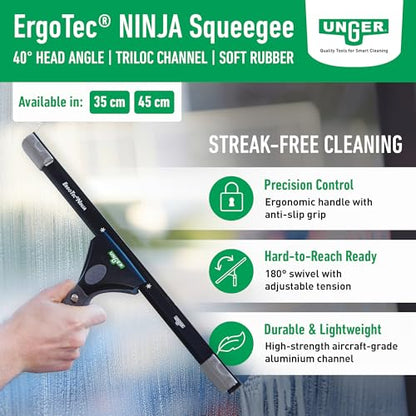 UNGER Black 14" Window Squeegee