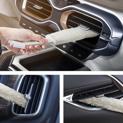 2 Pack Mini Split Cleaning Kit,Air Conditioner Cleaner Set,Under Appliance Cleaning Tool，with 2 Reusable and Washable Microfiber Cloths,for Air Conditioning, Home Appliance