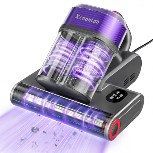 Mattress Vacuum Cleaner, 18000Pa Bed Vacuum Cleaner, 275nm UV-C Light & Ultrasonic 140°F Heat with High-Speed Deep Tapping, Versatile Handheld Vacuum for Bed, Sofa, Couch, Crib（Corded）