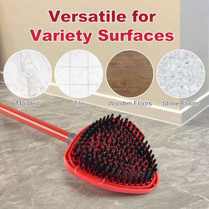 Mop Scrub Brush & Replacement Base for O-Cedar EasyWring 1-Tank | Heavy duty stiff bristle replacement triangle brush & base combo, perfectly fits O-Cedar EasyWring 1-Tank spin mop - size: 1 Scruber + 1 Base