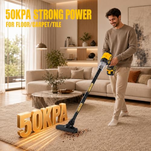 7-in-1 Cordless Vacuum Cleaner, 21V 8000MAH Battery Powered Handheld Car Vacuum with 700W Brushless Motor, 50KPA High Power Suction & Blower for Home, Car, Pet Hair, Keyboard