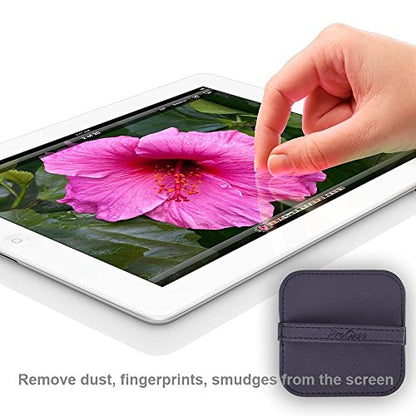ProCase 4 Pack Screen Cleaning Pad, Elastic Strap Soft Cloth Wipes Screen Cleaner for iPad, iPhone, MacBook, Tablets, Laptop, Cellphone, Computer, Camera, TV Screen -Color Mixed