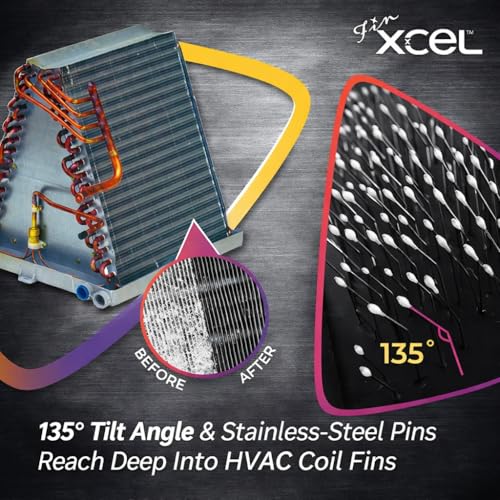 AC Coil Cleaning Brush & Fin Cleaner Comb for HVAC Evaporator & Condenser