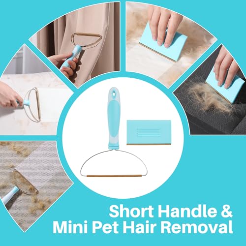 JOYMOOP 3 PCS Carpet Rake for Pet Hair Removal, 63" Adjustable Long Handle and Short Handle Reusable Pet Hair Remover, 1 Mini Cat Dog Hair Carpet Scraper for Rugs, Sofa,Cloth - size: 3 PCS[1 Long Handle+1 Short Handle+1 Mini]