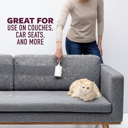 Scotch-Brite Pet Hair Pickup Extra Sticky Lint Roller, Designed for Removing Fur + Fluff on Couches, Clothes, Dog and Cat Beds, & More, 1 Pack, 70 Easy-Tear Adhesive Sheets Total