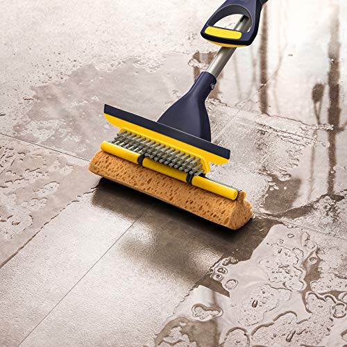 Yocada Sponge Mop Replacement Refill Head Home Commercial Use Tile Floor Bathroom Garage Cleaning Easily Dry Wringing 2 PCS - color: Refill Head