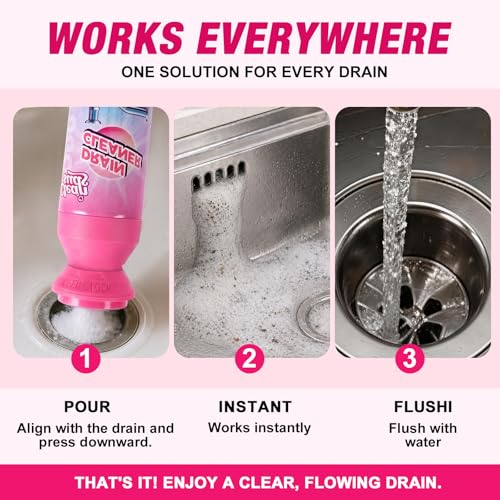 Yugou Foaming Sink Drain Cleaner & Deodorizer, Drain Clog Remover (1pcs) | Yugou Foaming Drain Cleaner, Sink Cleaner and Deodorizer, Drain Clog Remover for Kitchen Sinks, Shower Drains, Tubs - size: 1pcs