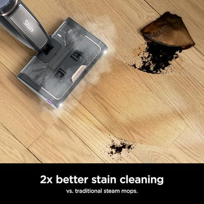 Shark SD201 Steam Pickup 3-in-1 Steam Mop Picks Up Debris, Deep Scrubs, & Steam Sanitizes All At Once, Lightweight Steam Cleaner for Home w/Sealed Hard Floors like Hardwood, Tile & Laminate (Renewed)