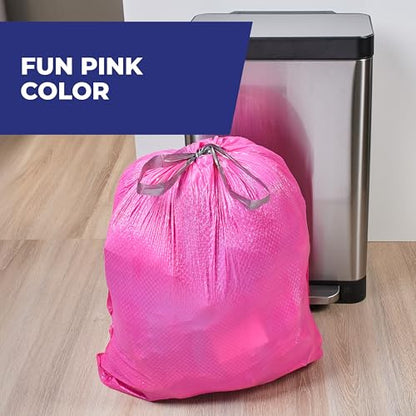 Hefty Ultra Strong 13 Gallon Trash Bags, Tall Kitchen Trash Bags 13 Gallon Size, Resist Leaks, Punctures, and Rips, Continuous Odor Control, Pink, Fabuloso Watermelon Scent, 110 Bags - size: 1 Count (Pack of 110), style: Fabuloso Watermelon- Pink