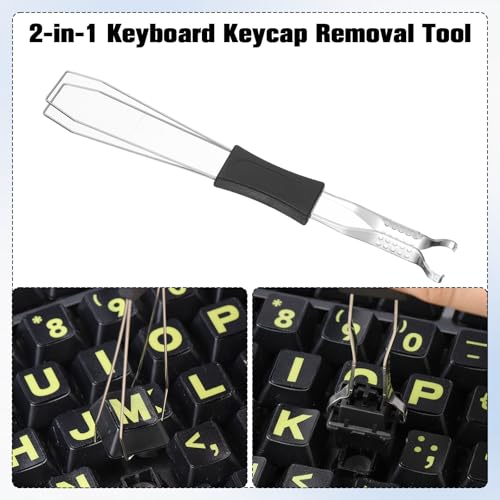 7-in-1 Mechanical Keyboard Cleaning Kit with Wire Keycap Puller, Switch Remover & 5 Anti-Static Brushes, Professional Keyboard Cleaner Tool Set for Computer, Laptop, PCB Motherboard