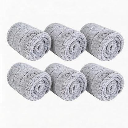 24 Inch Microfiber Mop Pads 6 Pack for Hardwood Tile Laminate Deep Clean | Reusable flat mop pads for floor cleaning, fits 24-inch mop heads, washable and durable, wet/dry use, home cleaning essential - color: 24 in Mop Pads