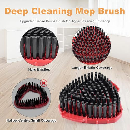 2 Pack Upgrade Scrub Brush for O Cedar Rinseclean 2 Tank,Hard Bristle Scrub Brush Attachment,Scrubber Mop Head for Bathroom Kitchen Wall Tile Floor Cleaning, Not for 1 Tank