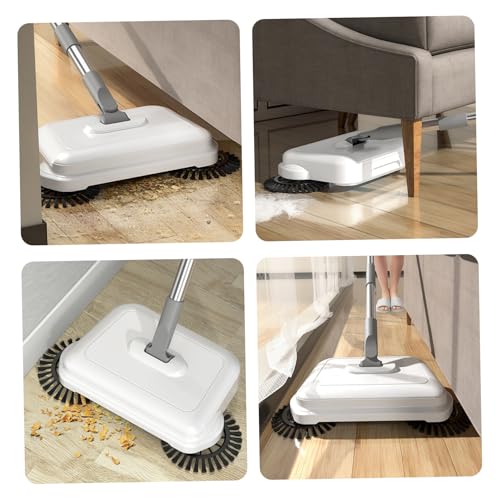 Floor Sweeper, 2-in-1 360° Rotating Hand Push Sweeper, High Efficient Carpet Sweeper with Long Handle, Hanging Manual Vacuum Sweeper for Home Office,Carpet Sweeper