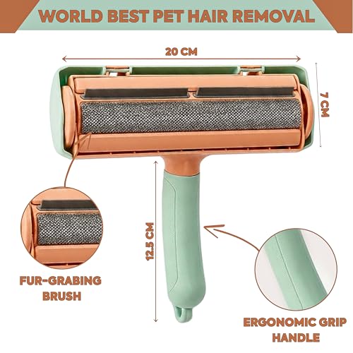 Reusable Lint Roller Pet Hair Remover Self Cleaning Tool for Dog Cat Hair Sofa Clothes Carpet Furniture Fur Remover