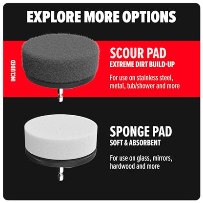 Dirt Devil Scour Pad Cleaning Set, 3 Piece, 3.5" Pads, for Use on Stainless Steel, Tubs, Showers, Metal and More, Extreme Dirt Build Up, Scouring Pad Drill Attachment for Cleaning - style: Scour Pad Kit