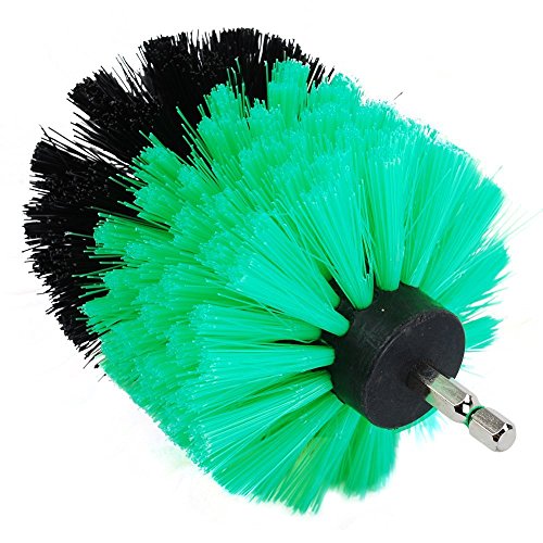 Drill Brush Soft Medium Stiff Bristle Powered Scrub Attachments Cleaning Kit for Bathroom Shower Grout Carpet Tires Boats Ceramic Marble Wheels Glass Carpets Upholstery (3''+5'')