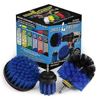 Drill Brush – Drill Brush Attachment – Drill Brush Power Scrubber – Drill Brush Set – Drill Brush Attachment for Cleaning – Drill Brush Kit – Cleaning Drill Brush – Carpet Drill Brush - color: Blue