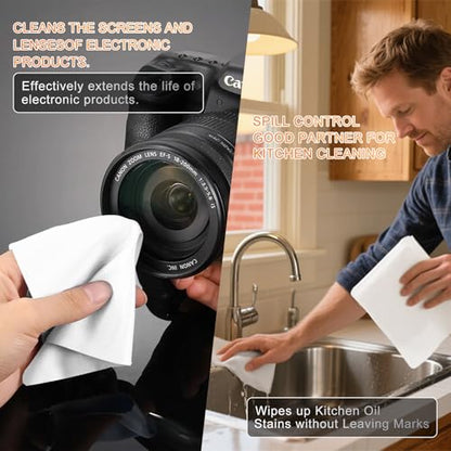 Microfiber Wipes 6"x6"(100 Pcs,Class 100, 180GSM) Superfine Lint Free Cloths Cleaning and Drying Cloths Reusable Ultra Absorbent for All Surface Types