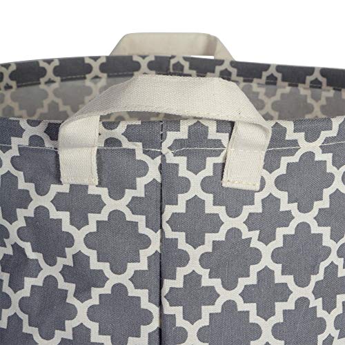 DII Laundry Storage Collection, PE Coated Collapsible Bin with Handles, Gray Lattice, Large Set, 10.5x17.5x10" - color: Gray Lattice, size: Large Set, 10.5x17.5x10"