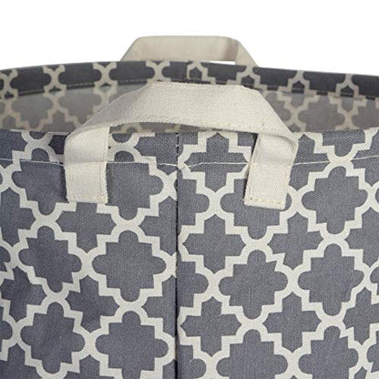 DII Laundry Storage Collection, PE Coated Collapsible Bin with Handles, Gray Lattice, Large Set, 10.5x17.5x10" - color: Gray Lattice, size: Large Set, 10.5x17.5x10"