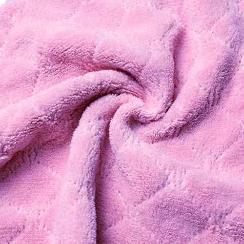 kimteny Cleaning Cloths Kitchen Towels Microfiber Washcloths Lint Free Dish Cloth Reusable Dishtowels Household Super Absorbent Fast Drying, 10"x10", Pack of 5 (Purple-Grey) - color: Purple-grey