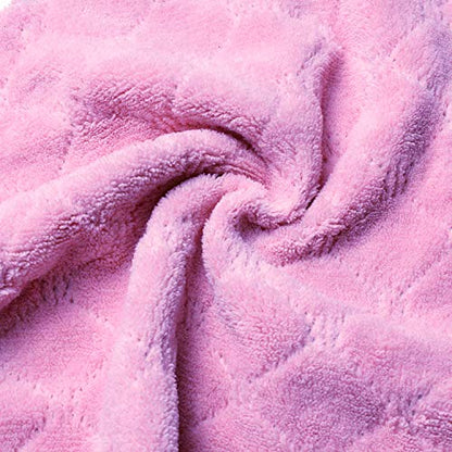kimteny Cleaning Cloths Kitchen Towels Microfiber Washcloths Lint Free Dish Cloth Reusable Dishtowels Household Super Absorbent Fast Drying, 10"x10", Pack of 5 (Purple-Grey) - color: Purple-grey