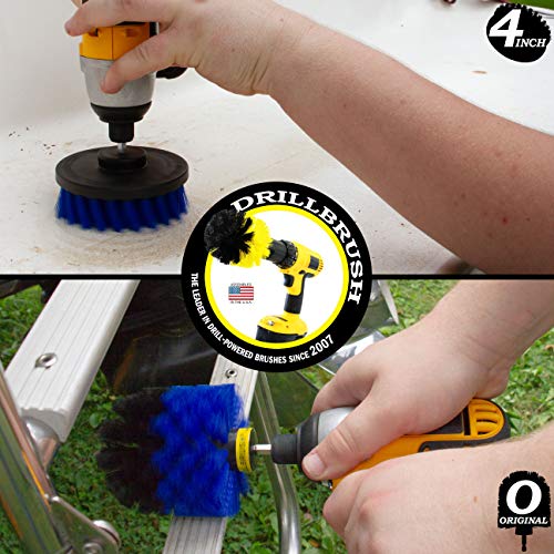 Marine Cleaning Brush Set - Boat Scrubbing Accessories - Aquatic Cleaning Brushes - Hull Cleaner Brush Tool Kit - Spinning Drill Powered Scrubbing Kit - Barnacles Blasting Brushes - Tank Cleaner - color: Blue