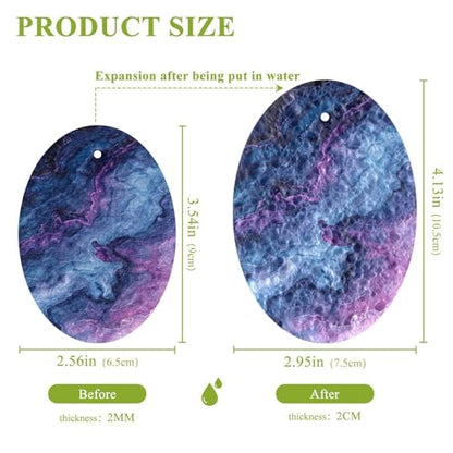 YETTASBIN Marble 3PCS Wood Pulp Scrub Sponges, Reusable Absorbent Household Cleaning Sponge Non-Scratch Kitchen Dish Sponges, Multi-Surface Safe Scrubber for Nonstick Pans, Pots
