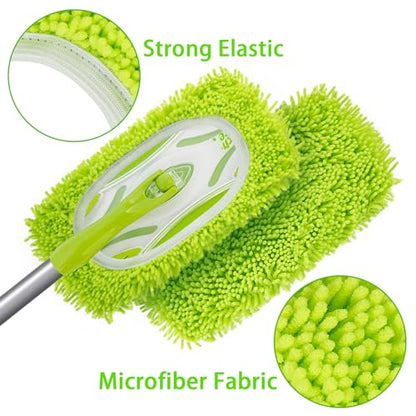 Unoutur Reusable Dry Sweeping Cloths Microfiber Wet Mop Pads Compatible with Swiffer Sweeper Mop Replacement Sweeping Mopping pad Refills for Hardwood Surface Floor Cleaning (8PCS)