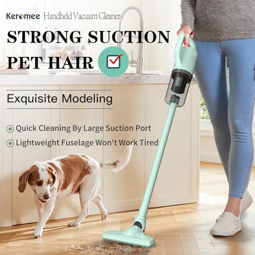 KEROMEE Cordless Vacuum Cleaner, Handheld Stick Mini Lightweight 2-in-1 Vacuum for Pet Hair Hardwood Floor Cat Litter Home Cleaning - style: Cordless