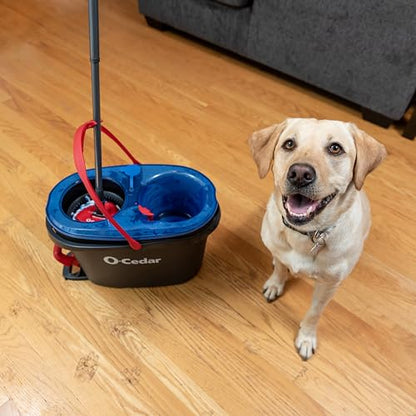 O-Cedar RinseClean Spin Mop & Bucket System | Clean with Clean Water | Removes 99% of Bacteria - color: Rinseclean Spin Mop & Bucket