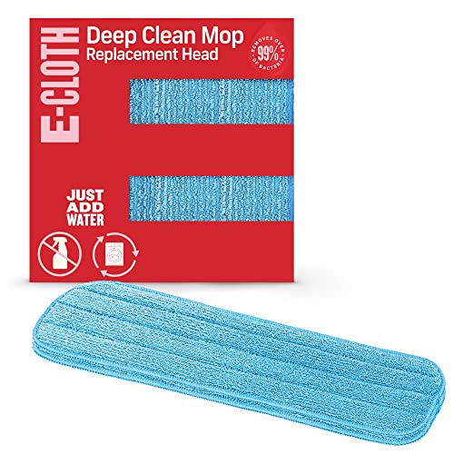 E-Cloth Deep Clean Mop Head Replacement - Microfiber Mop Pads, Reusable Washable Pads for Wet Floor Cleaning, Hardwood, Tile, Laminate & Stone, 100 Washes - 2 Pack - color: Damp Mop Head - 2 Pack, size: New Version