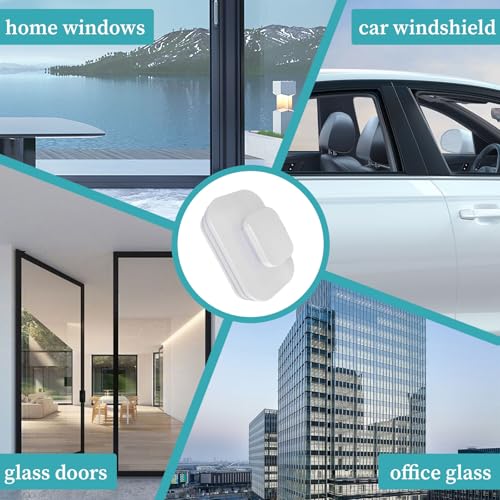 Windshield Wow Magnetic Car Window Cleaner, Strong Magnet Window Cleaner Tool with Anti-Fall Rope, Double Sided Window Cleaner for Thickness 3-10mm, Magnetic Glass Cleaner for High-Rises, Home, Car