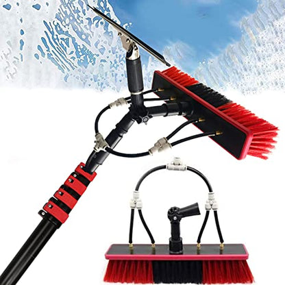 Water Fed Pole Kit, 12-39ft Adjustable Window Cleaning Pole with Squeegee, 180° Rotatable Brush Head Telescopic Cleaning Brush Outdoor Glass Solar Panel,39FT/12M - color: 10.8m, size: 39FT/12M