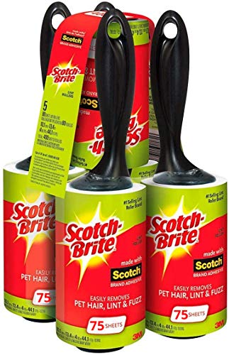 Scotch Brite Lint Roller, Value Pack of 75 Sheets, 375 Total Sheets