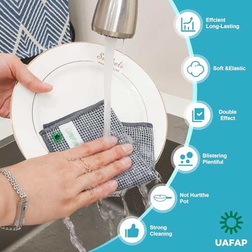 12Pcs New Upgrade 2-Layer Non Scratch Wire Dishcloth,Wire Dishwashing Rag,Reusable Quick-Dry Odor-Free Scrub Cloths for Dishes, Kitchen Cleaning Dish Rags for Cookware,Sinks, Dishes,Stove ﻿ - color: 12pcs Double Layer
