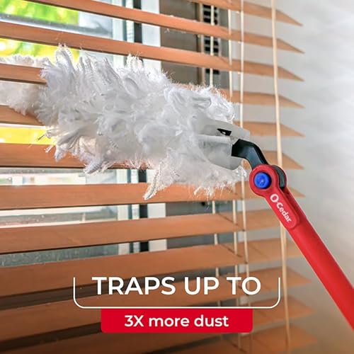 O-Cedar Flex & Catch Heavy Duty Dusting Kit with 3 Disposable Duster Refills | New & Improved Model | Extendable 3 Ft Handle with Stay-On Duster Hook | Traps 3X More Dust Than Feather Dusters - style: Dusting Kit + 3 Refills