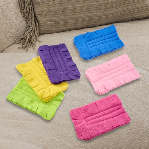 12PCS Fleece Reusable Duster Refills with 4 Handles, Washable Cleaning Pads in 6 Colors, 360° Dust Cleaning Brush for Home, Blinds, Car, Furniture, Fans, Wet & Dry Use