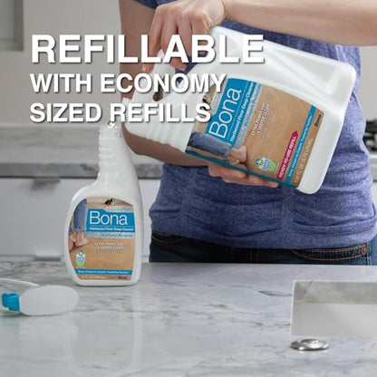 Bona PowerPlus Hardwood Floor Deep Cleaner Spray - 32 fl oz - Refillable - Oxygenated Formula and Residue-Free Floor Cleaning Solution - for Wood Floors - size: 32 Fl Oz (Pack of 1)