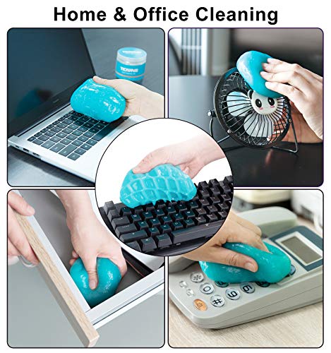 TICARVE 2Pack Cleaning Gel for Car Putty Car Slime Cleaning Car Detail Putty Tools Car Interior Cleaner Automotive Car Cleaning Kits Keyboard Cleaner Blue Green (320g/11.2oz) - color: Blue+Green