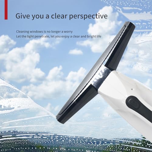 LICAEVEY Window Vacuum Cleaner Cordless, 2000Pa Suction Handheld Glass Cleaner with 280mm Wiper, 150ml Tank for Shower Car Tile Multi Face
