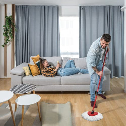 6 Pack Mop Replacement Heads for O-Ceda EasyWrin Spin Mop, Microfiber Spin Mop Refills, Easy Cleaning Mop Head Replacement White - color: White, size: 6 Count (Pack of 1)