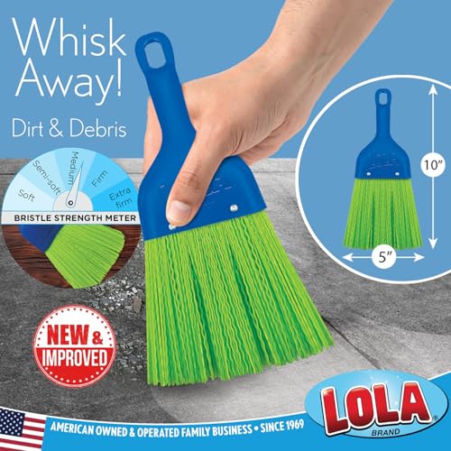 LOLA Whisk Broom, Hand Brush, 72 Pack Durable Bristles, Whisks Away Dirt & Debris, Compact, Hang Hole for Easy Storage, Indoor/Outdoor - size: 72 Pack, style: 2026 Model