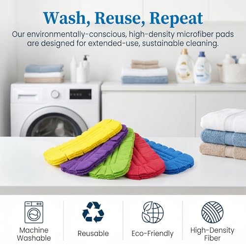 Reusable Duster Refills Compatible, 360° Cleaning Fleece Refills Washable Duster Pads with Handle Included, Reusable Duster Refill Compatible for Furniture, Home Cleaning,Fan, Blinds (1)