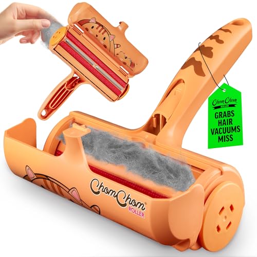 ChomChom Roller Pet Hair Remover – Original Size Reusable Lint Roller for Cat & Dog Hair on Furniture, Couch, Carpet, Car, Rugs & Bedding – Portable, Eco-Friendly (Cat) - color: Cat Pattern