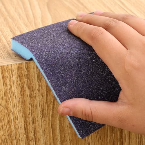 6Pcs Diamond Sand Scrubbing Pot Bottom Polishing Sponge Sand Block 60-320 Grit Reusable Metal Wood Polishing Tool