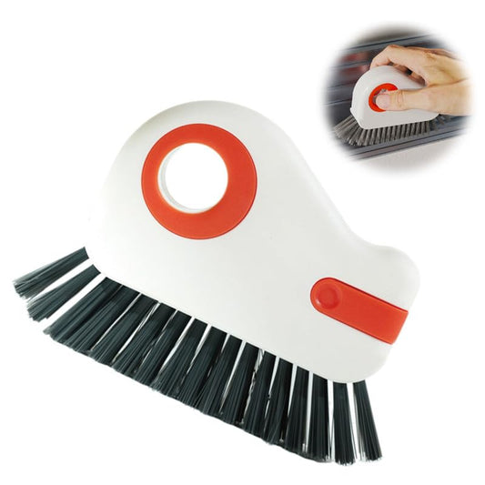 2024 New 2 in 1 Groove Cleaning Brush Window Track Cleaning Tools, Multipurpose Hard Bristle Crevice Cleaning Brush with Hidden Scraper, Shutter Door Window Track Kitchen Cleaning Kit (Orange 1pcs) - color: Orange 1pcs
